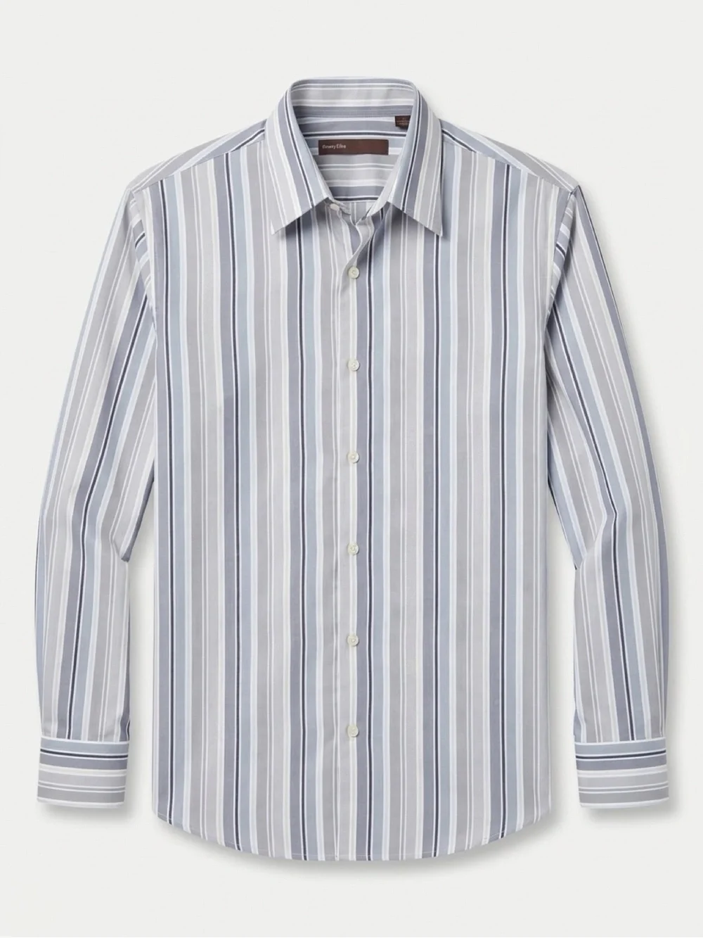 Perry Ellis Striped Panel in Light Gray and Steel Blue